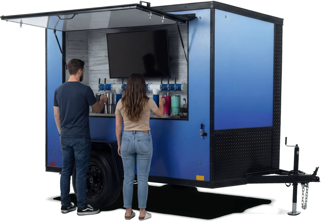 WaterWagon mobile refill station with serving window and taps